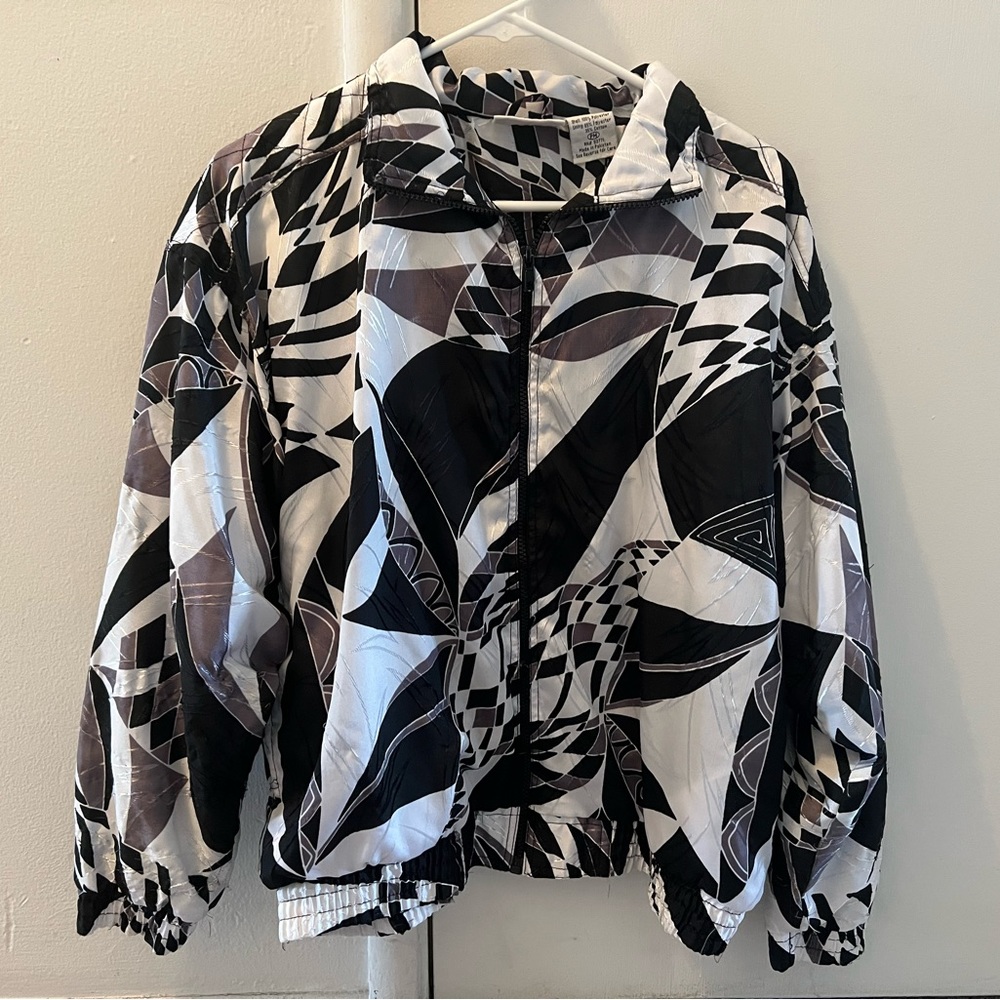 Vintage zip-up work out jacket